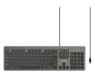 Unitek SlimTap Lekka klawiatura przewodowa szara - 1540409 - zdjęcie 1